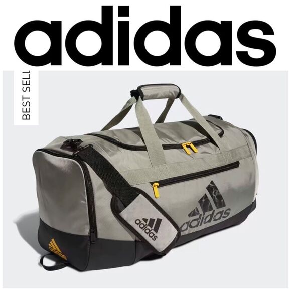 Adidas Other - ADIDAS - NWT - Defender II Medium Duffel in Silver/Black/Bold Gold. So Nice!